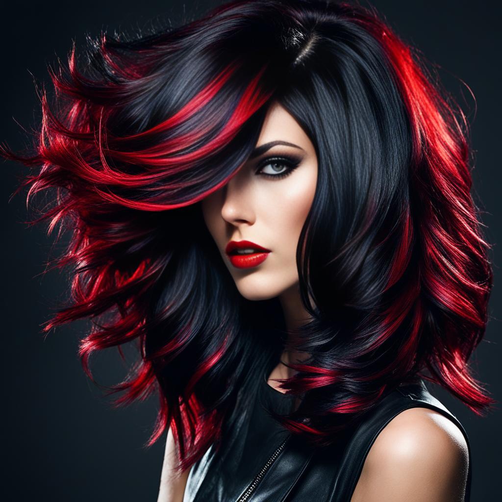 crimson tinted hair
