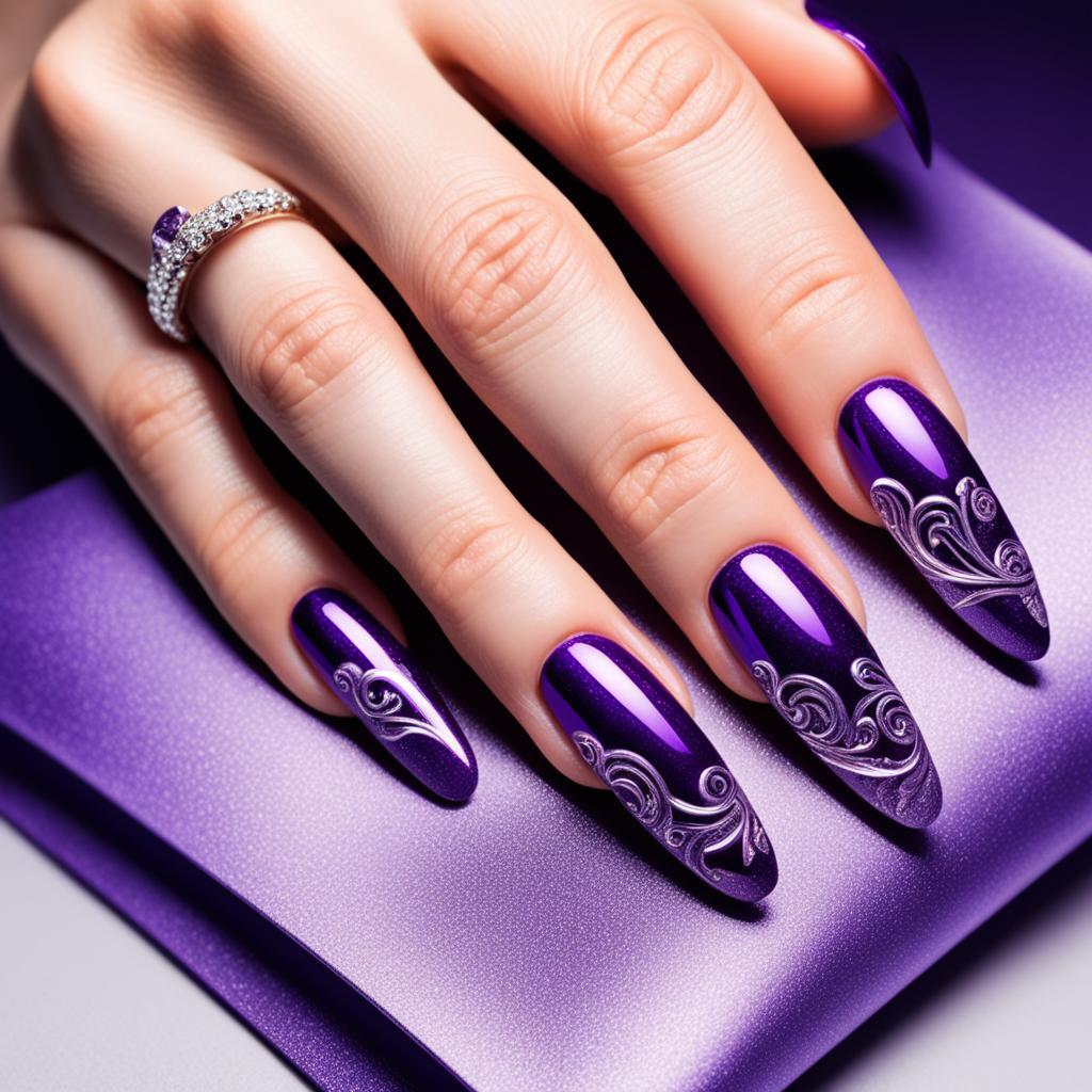 Purple gel nails